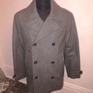 Grey men’s pea coat